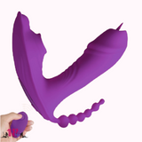 3 em 1 - Vibrador Calcinha Beija Flor