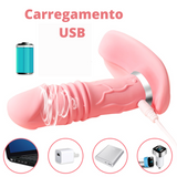 2 em 1 - Vibrador Telescópico Calcinha Sobe e Desce