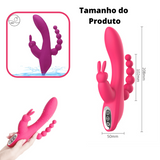 3 em 1- Vibrador Cabeça de Coelho