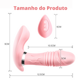 2 em 1 - Vibrador Telescópico Calcinha Sobe e Desce