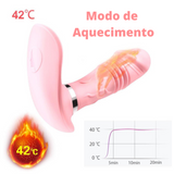 2 em 1 - Vibrador Telescópico Calcinha Sobe e Desce