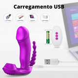 3 em 1 - Vibrador Calcinha Estrela