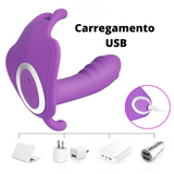 3 em 1 - Vibrador Calcinha Borboleta com Controle