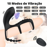 Vibrador para Casal - Sucção e Plug anal