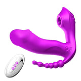 3 em 1 - Vibrador Calcinha Estrela - 18+sexyshop