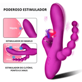 3 em 1 - Vibrador Varinha - 18+sexyshop