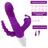 3 em 1 - Vibrador Sport Telescópico - 18+sexyshop