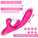 3 em 1 - Vibrador Telescópico - 18+sexyshop